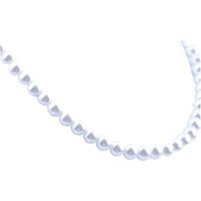 1920s Imitation Pearl Necklace Baroque Strands Short Dainty Choker Colorful Round Pearl Choker for Women Jewelry Gifts-white in Kuwait