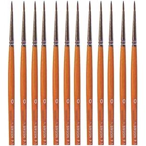 مجموعة من 12 فرشاة طلاء فنية بديلة مدببة بألوان مائية حمراء لموديلات Wooster F1627 in Kuwait