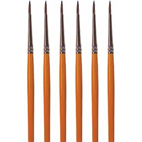 عبوة من 6 قطع بديلة #2 فرشاة رسم فنية مدببة بألوان مائية باللون الأحمر لموديلات Wooster F1627 in Kuwait