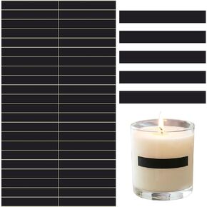 42 قطعة من ملصقات مهاجم المباراة السوداء، ملصقات أوراق مهاجم لاصقة مستطيلة مقاس 2.36 سم، لوازم أوراق ورقية للشموع، مدفأة، حامل مطابقة، زجاجات، حاويات، برطمانات in Kuwait