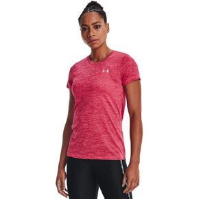 Under Armour Women's Tech Twist T-Shirt , Black (001)/Metallic Silver, X-Large in Saudi Arabia