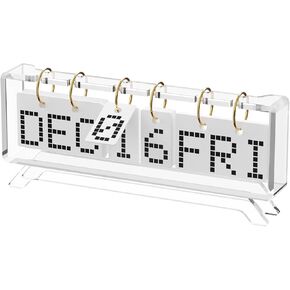 Desk Acrylic Calendar, Perpetual 2026 Daily Display Calendar, Reusable Yearly Wall Standing Calendars with Wall Hook for Home Office Decor Desk Accessories (Clear) in Saudi Arabia