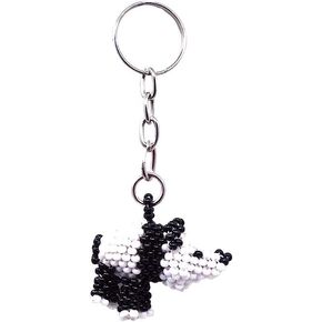 Mia Jewel Shop Panda Bear التشيكية الزجاج البذور الخرزة 3D تمثال المفاتيح حلقة معدنية - الهدايا اليدوية بوهو مفاتيح السيارة حقيبة الغابة الحيوان الملحقات in Kuwait