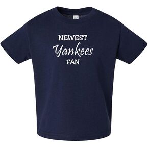 Curiositees Watching The Yankee with My Daddy/New Yankee Fan Kid's Toddler Boys Jersey T-Shirt - Navy in Kuwait