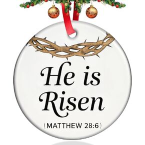 زينة شجرة عيد الفصح، لقد قام بحلي عيد الفصح لشجرة دينية من السيراميك المسيحي علامة تذكار معلقة زخرفة زنبركية للأم والنساء ديكورات عطلة كنيسة عيد الفصح in Kuwait