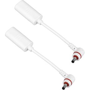 قطعتان من محول قابس USB-C إلى الأسطواني، ومحول USB C & DC3.5 لتوصيل الألواح الشمسية جاك بمقبس الأسطوانة في كاميرات باب المنزل وشاحن البطارية والإكسسوارات الخارجية مقاومة للاهتراء وعملية (أبيض) in Kuwait