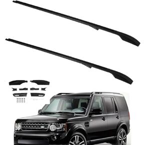 Roof Rail Racks Side Bars Baggage Roof Rack Fit for Discovery 2005-2015 2016 LR3 LR4 Long Version Rooftop Luggage Carrier Black Aluminum Heavy Duty Waterproof Water-Resistant 2PCS in Kuwait