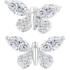 أقراط مويسانيتي لطيفة للنساء، مصنوعة من الفضة الإسترلينية عيار 925 لا تسبب الحساسية، هدية مثالية لعيد ميلاد عيد الحب والذكرى السنوية لعيد الأم in Kuwait