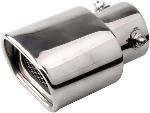 2.5 inch Inlet Stainless Steel Exhaust Tip 2.5" Inside Diameter Universal Bolt/Clamp-On Design Silver Tail Pipe Tip (Straight) in Saudi Arabia