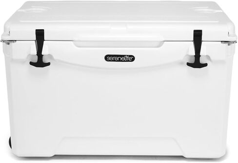 SereneLife Ultra-Tough 25-75 Quart Rotomolded Cooler Box, Holds Upto 64 Cans, Keeps Ice Up to 5 Days, Heavy-Duty Insulated Portable Ice Chest Box, Ideal for Camping, Beach, Picnics, Tailgating, etc in Saudi Arabia