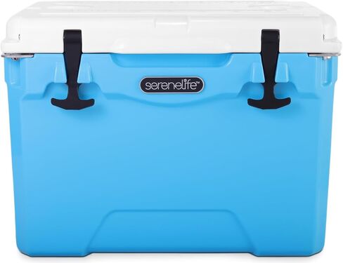 SereneLife Ultra-Tough 25-75 Quart Rotomolded Cooler Box, Holds Upto 64 Cans, Keeps Ice Up to 5 Days, Heavy-Duty Insulated Portable Ice Chest Box, Ideal for Camping, Beach, Picnics, Tailgating, etc in Saudi Arabia