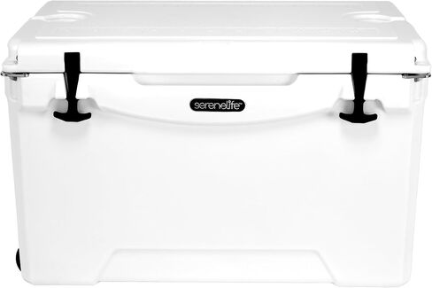 SereneLife Ultra-Tough 25-75 Quart Rotomolded Cooler Box, Holds Upto 64 Cans, Keeps Ice Up to 5 Days, Heavy-Duty Insulated Portable Ice Chest Box, Ideal for Camping, Beach, Picnics, Tailgating, etc in Saudi Arabia