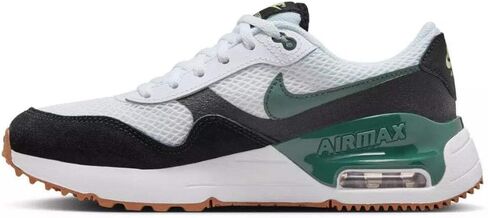 Nike Air Max SYSTM Big Kids' Shoes (DQ0284-115, White/Black/Barely Volt/Vintage Green) Size 5 in Saudi Arabia