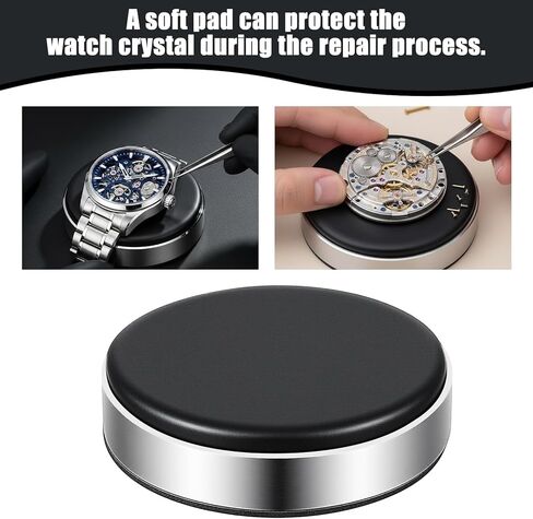 Watch Cushion Pad, Soft PU Leather Watch Case Casing Cushion for Watchs Parts Holder, Movement Repair, and Men WatchCase Fits in Saudi Arabia