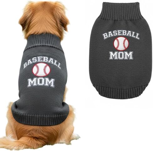 Personalized Baseball Embroidered Pet Sweater with Name, Soft Knit Dog and Cat Apparel Baseball, Custom Pet Clothing for Small to Large Pets, Ideal Gift for Pet Lovers Gift#3 in Kuwait