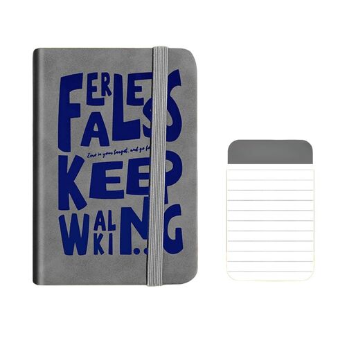 Retro A7 Hardcover Pocket Notebook, Gray Fearless Lined Mini Journal, 96 Sheets/192 Pages Portable Small Notebook for On-The-Go Writing in Saudi Arabia