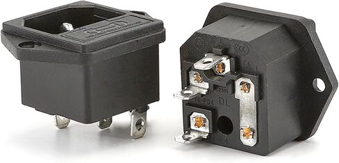 4-Pack IEC C14 وحدة مدخل الطاقة مع الصمامات 250V 10A برغي جبل المقبس للوحة المعدات الكهربائية الضميمة in Kuwait