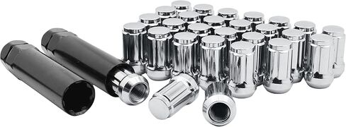 20pc Spline Tuner 12x1.5 Chrome Lug Nuts | Fits 2007-2016 Jeep Compass Patriot with Aftermarket Wheels in Saudi Arabia