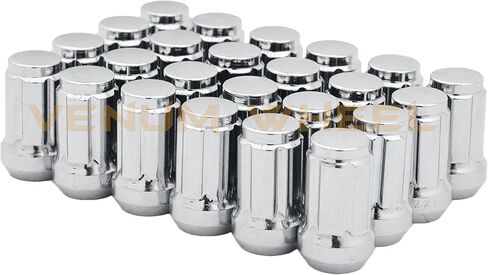 20pc Spline Tuner 12x1.5 Chrome Lug Nuts | Fits 2007-2016 Jeep Compass Patriot with Aftermarket Wheels in Saudi Arabia