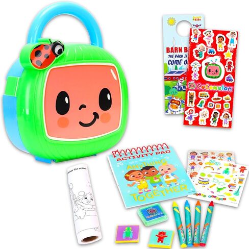 Cocomelon Lunch Box Set - Bundle of a Cocomelon Lunchbox filled with 10pc Art School Supplies Plus More | Meal Holder and Drawing Kit for Kids in Saudi Arabia