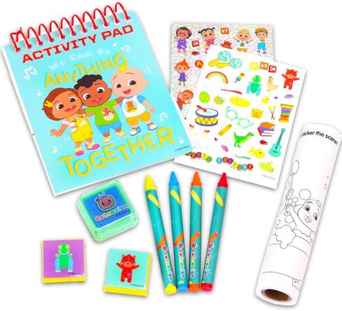 Cocomelon Lunch Box Set - Bundle of a Cocomelon Lunchbox filled with 10pc Art School Supplies Plus More | Meal Holder and Drawing Kit for Kids in Saudi Arabia