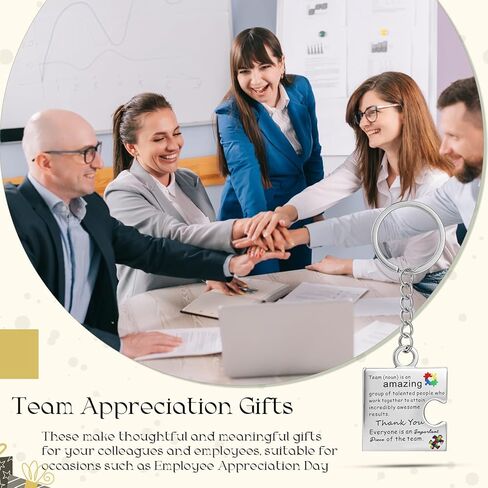 Nosiny 6 Pcs Team Appreciation Gifts for Employee Puzzle Piece Stainless Keychains Bulk Team Cooperation Thank You Gift Set for Coworker Staff Colleagues Teachers Group in Saudi Arabia