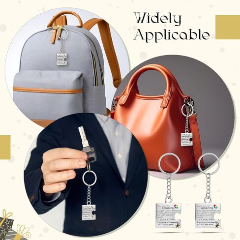 Nosiny 6 Pcs Team Appreciation Gifts for Employee Puzzle Piece Stainless Keychains Bulk Team Cooperation Thank You Gift Set for Coworker Staff Colleagues Teachers Group in Saudi Arabia
