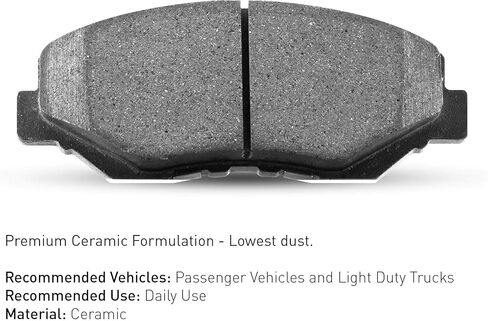 R1 Concepts Rear Ceramic Brake Pads| Automotive Replacement Brake Pads| Fits 2019-2022 Genesis G70; 2018-2022 Kia Stinger in Kuwait