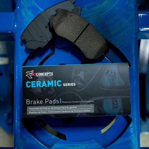 R1 Concepts Rear Ceramic Brake Pads| Automotive Replacement Brake Pads| Fits 2019-2022 Genesis G70; 2018-2022 Kia Stinger in Kuwait