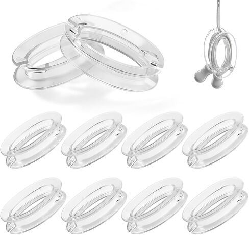 ETZ 10 Pack Window Blind Cord Winder, Safety Childproof Blind Cord Holder Cleat, Clear Plastic Windows Shade String Clips, Protect Kids and Pets No Wall Damage in Kuwait