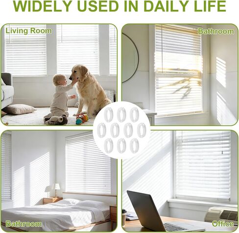 ETZ 10 Pack Window Blind Cord Winder, Safety Childproof Blind Cord Holder Cleat, Clear Plastic Windows Shade String Clips, Protect Kids and Pets No Wall Damage in Kuwait