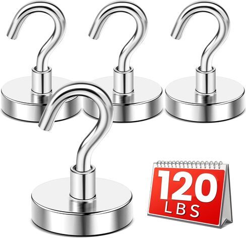 DIYMAG Magnetic Hooks for Hanging Cubicle Accessories, 30lbs 2026 Cruise Cabin Ship Essentials N52 Magnetic Hook Heavy Duty Strong Magnets Fridge for Classroom Beach Kitchen Grills 10 Pack Silver in Saudi Arabia