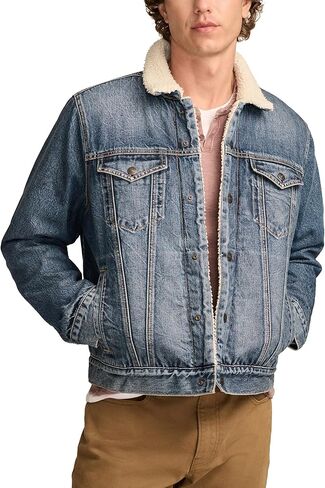 Lucky Brand Men's Cole Hauser Faux Shearling Denim Jacket in Saudi Arabia