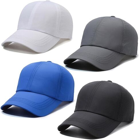 4 Pack Cooling Quick Dry Baseball Caps, Breathable Lightweight Sun Protection UPF 50+ Athletic Hats for Men Women in Kuwait