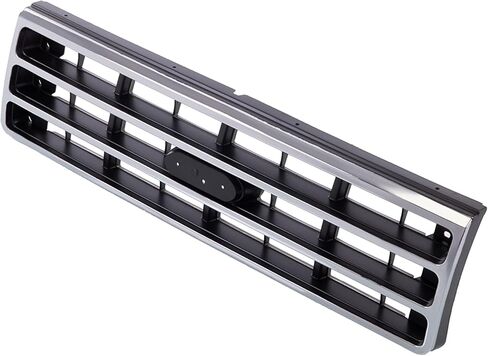 CarPartsDepot Front Chrome Shell Grille Assembly Grill With Dark Argent Insert Compatible With Ford Bronco F-350 SUV Extended Standard Crew Cab & Chassis Pickup 1989-1991 E9TZ8200A FO1200141 in Saudi Arabia