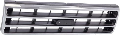 CarPartsDepot Front Chrome Shell Grille Assembly Grill With Dark Argent Insert Compatible With Ford Bronco F-350 SUV Extended Standard Crew Cab & Chassis Pickup 1989-1991 E9TZ8200A FO1200141 in Saudi Arabia