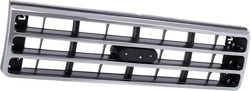 CarPartsDepot Front Chrome Shell Grille Assembly Grill With Dark Argent Insert Compatible With Ford Bronco F-350 SUV Extended Standard Crew Cab & Chassis Pickup 1989-1991 E9TZ8200A FO1200141 in Saudi Arabia