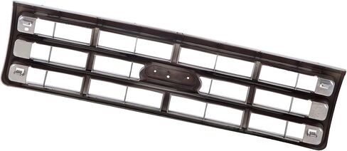 CarPartsDepot Front Chrome Shell Grille Assembly Grill With Dark Argent Insert Compatible With Ford Bronco F-350 SUV Extended Standard Crew Cab & Chassis Pickup 1989-1991 E9TZ8200A FO1200141 in Saudi Arabia