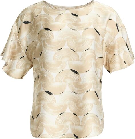 Anne Klein Women's Plus-Size Flutter Sleeve Printed Top in Saudi Arabia