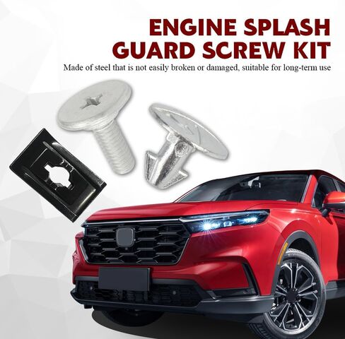 14PCS Engine Splash Shield Hardware Kit, Engine Cover Screws, 90674-TY2-A01 90105-TBA-A00 Engine Splash Guard Under Screw, Lower Cover Pin Screws and Clips Fit for Honda Accord CRV Civic in Kuwait