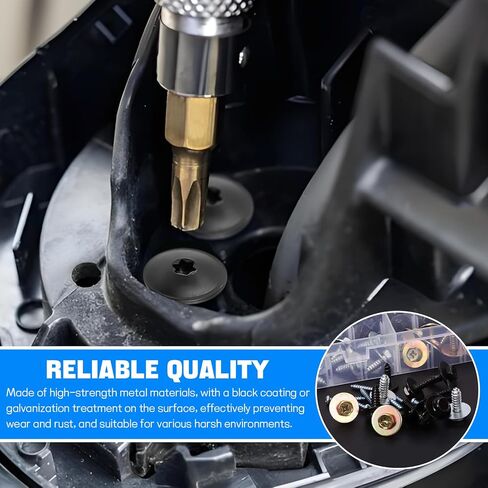 Wuyaoyao 160PCS 14 Sizes Metal Car Screw Body Bumper Hood Retainer Clips with Phillips Round Head Self Tapping Screw Assortment Kit, Fender Liner Splash Shield Screws Fastener for Most Cars in Kuwait