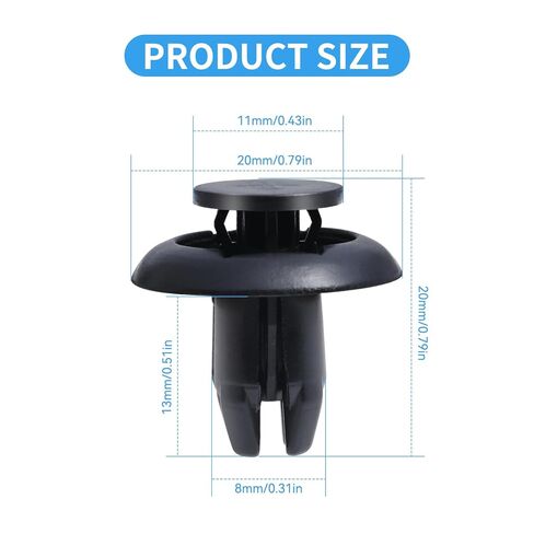 WHALETAIL 30PCS Bumper Cover Clip Fastener Rivet，Fender Liner Splash Shield Push-Type Retainer Clip Compatible with Mazda Mazda 3 5 6 CX-3 CX-5 CX-9 MX-5 Miata B45A-56-146A，Scion 90118-WB048 in Kuwait