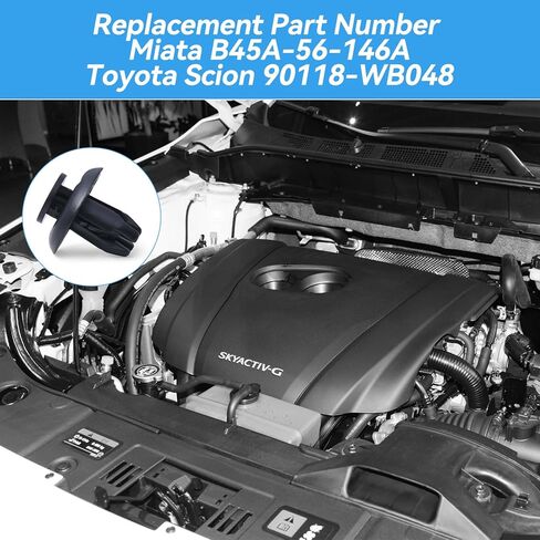 WHALETAIL 30PCS Bumper Cover Clip Fastener Rivet，Fender Liner Splash Shield Push-Type Retainer Clip Compatible with Mazda Mazda 3 5 6 CX-3 CX-5 CX-9 MX-5 Miata B45A-56-146A，Scion 90118-WB048 in Kuwait