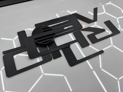 Rear Tailgate Letters Compatible with 2024-2025 Chevrolet Colorado 1/16" ABS Plastic with Adhesive- Matte Black in Kuwait