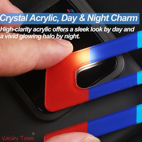 ملصق لاصق بشعار MTri-Style ثلاثي الألوان لسيارة BMW 5 Series 530i i5 G60 G68 2024-2026 C-Pillar النافذة الخلفية، قطعتان in Kuwait