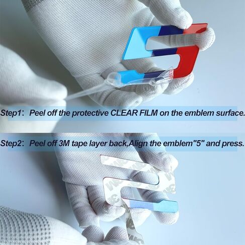 ملصق لاصق بشعار MTri-Style ثلاثي الألوان لسيارة BMW 5 Series 530i i5 G60 G68 2024-2026 C-Pillar النافذة الخلفية، قطعتان in Kuwait