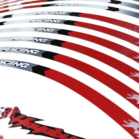 Motorcycle Front Rear Rim Wheels Edge Outer Rims Sticker Reflective Stripe Wheel Decals Compatible with Suzuki Hayabusa GSXR1300 in Kuwait