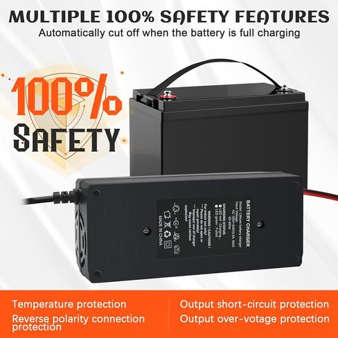 12V 3A Lithium Battery Charger 14.6V LiFePO4 Battery Charger, Battery Maintainer, Smart Charger with LED Indicator Cooling Fan for 12.8V Lithium Iron Phosphate Battery in Saudi Arabia