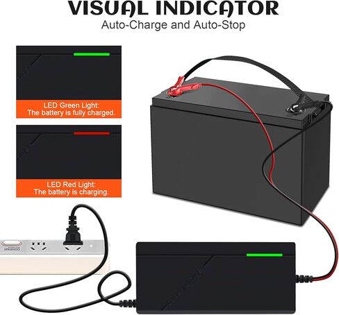 12V 3A Lithium Battery Charger 14.6V LiFePO4 Battery Charger, Battery Maintainer, Smart Charger with LED Indicator Cooling Fan for 12.8V Lithium Iron Phosphate Battery in Saudi Arabia