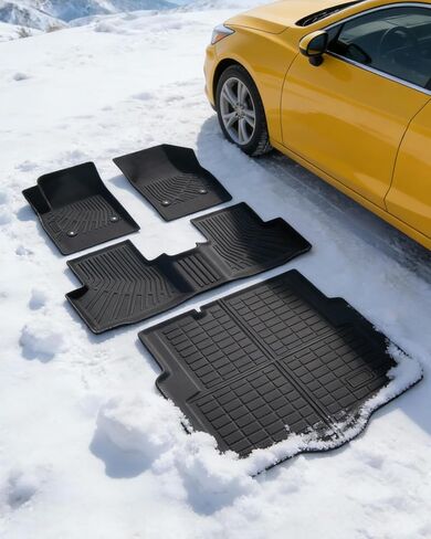 سجادات أرضية السيارة متوافقة مع Chevy Cruze 2016-2019 (نسخة السيدان والإطارات الاحتياطية فقط) بطانات الشحن شديدة التحمل للصفوف الأمامية والخلفية مقاومة للماء ثلاثية الأبعاد مضادة للانزلاق من المطاط TPE لملحقات شيفروليه كروز in Kuwait